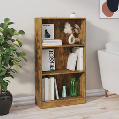 815087 vidaXL Book Cabinet Smoked Oak 60x24x109 cm Engineered Wood 1