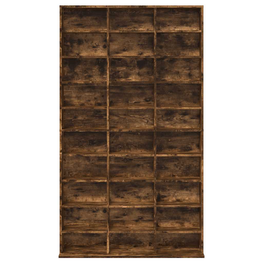 vidaXL CD Cabinet Smoked Oak 102x23x177,5 cm Engineered Wood 4