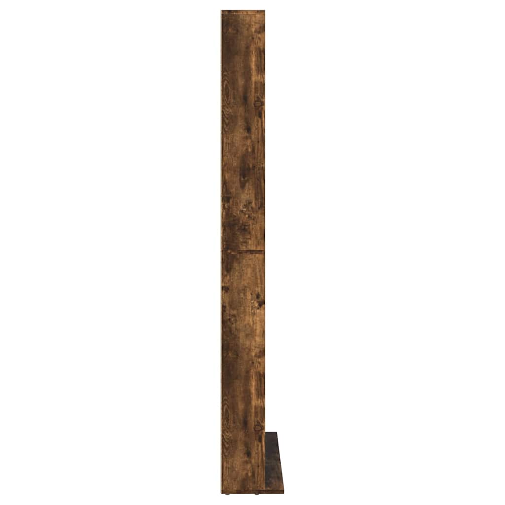 vidaXL CD Cabinet Smoked Oak 102x23x177,5 cm Engineered Wood 5