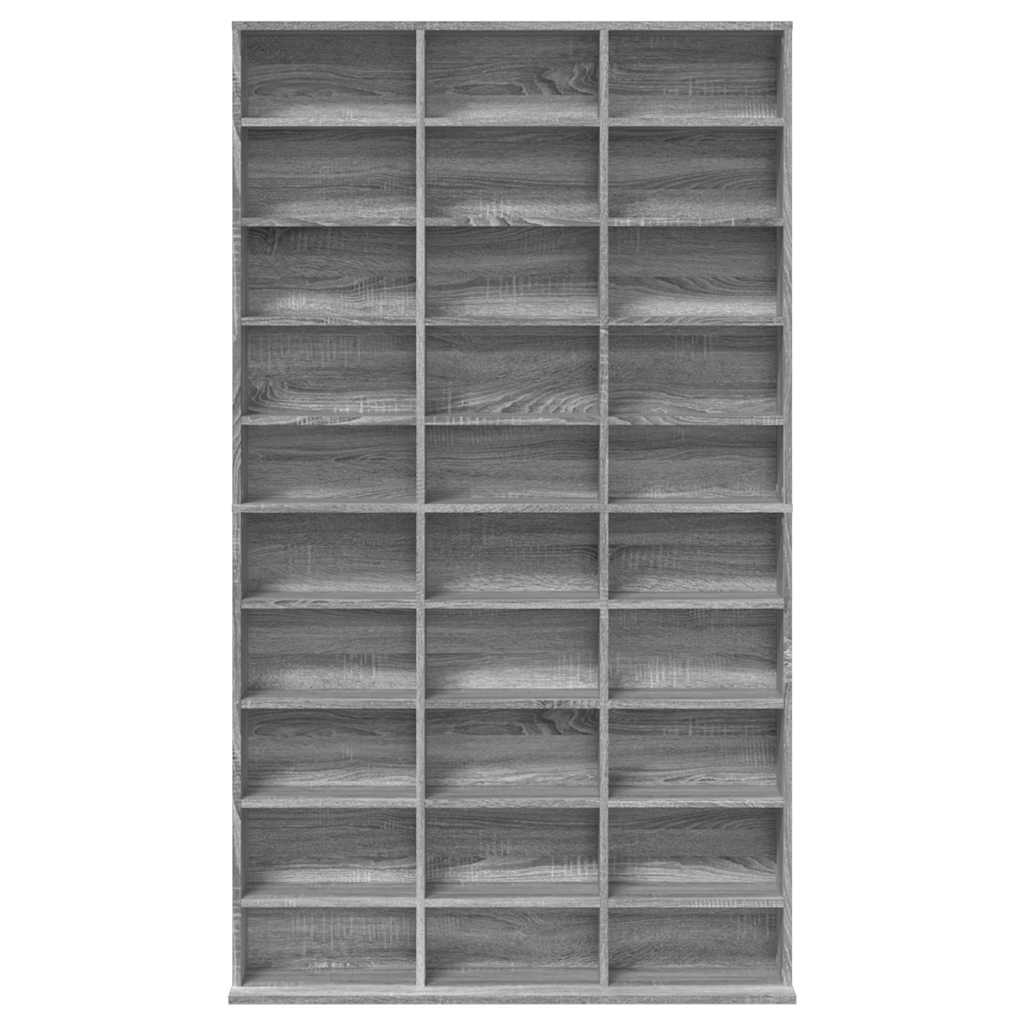 vidaXL CD Cabinet Grey Sonoma 102x23x177,5 cm Engineered Wood 4
