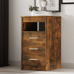 vidaXL Drawer Cabinet Smoked Oak 40x50x76 cm Engineered Wood 1