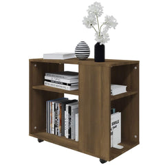 vidaXL Side Table Brown Oak 70x35x60.5 cm Engineered Wood 4