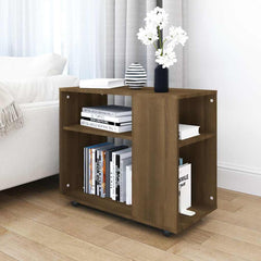vidaXL Side Table Brown Oak 70x35x60.5 cm Engineered Wood 1