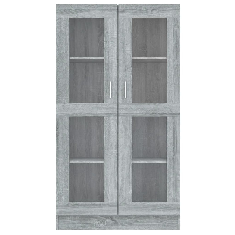 Vitrine Cabinet Grey Sonoma 82.5x30.5x150 cm Engineered Wood