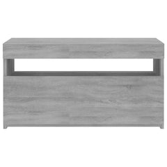 815125 vidaXL TV Cabinet with LED Lights Grey Sonoma 75x35x40 cm 5
