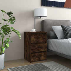 815171 vidaXL Bed Cabinet Smoked Oak 40x35x62,5 cm Engineered Wood 1