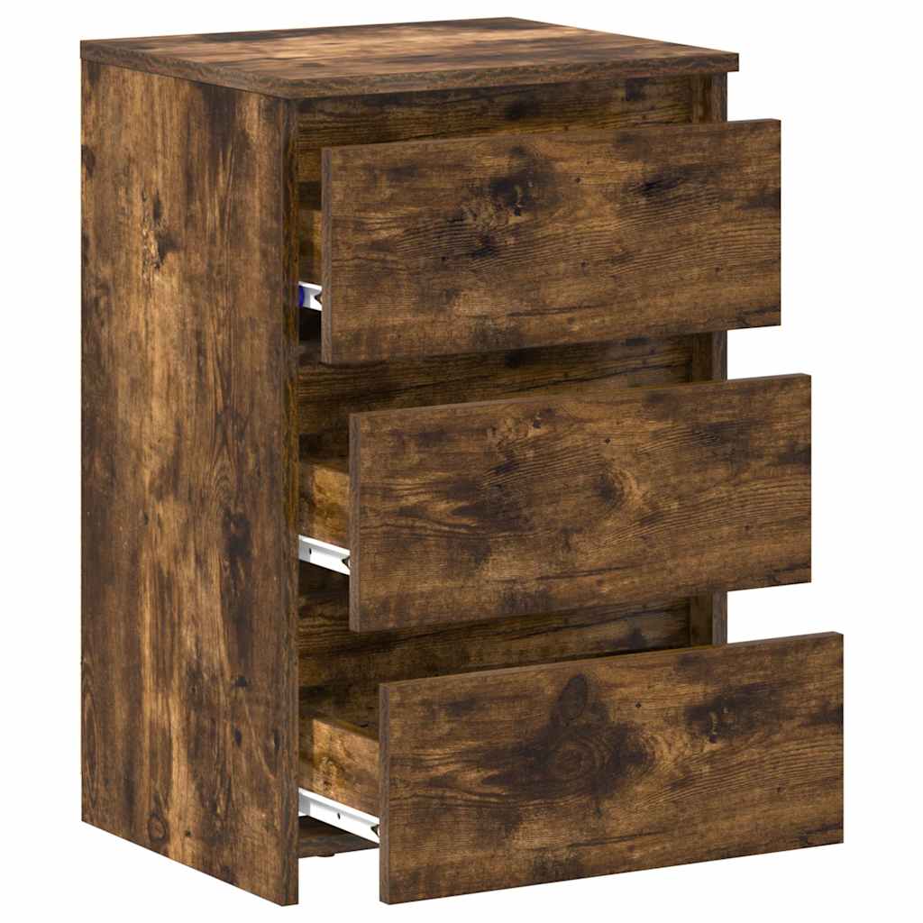 815172 vidaXL Bed Cabinets 2 pcs Smoked Oak 40x35x62,5 cm Engineered Wood 4