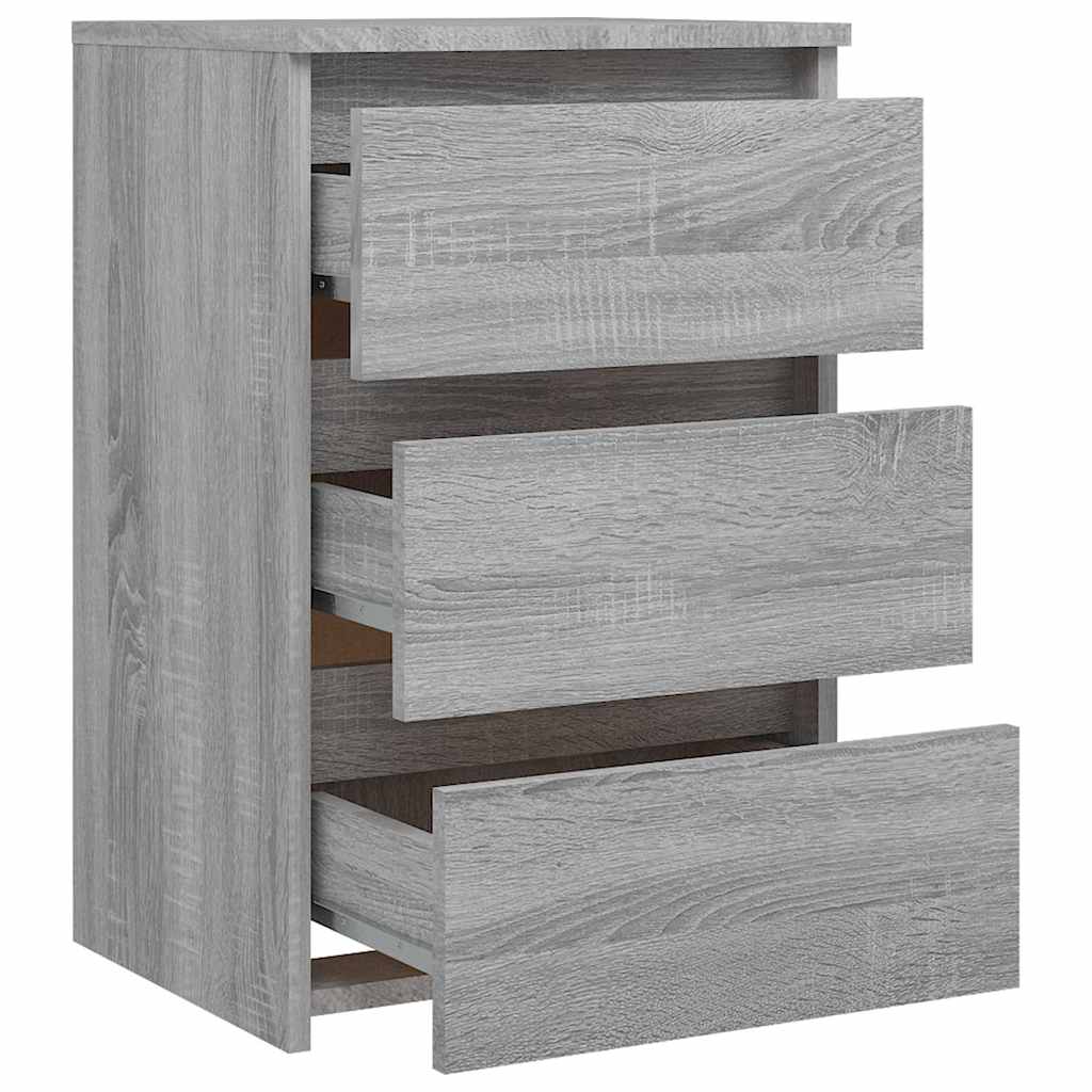 815173 vidaXL Bed Cabinet Grey Sonoma 40x35x62,5 cm Engineered Wood 4