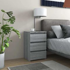 815173 vidaXL Bed Cabinet Grey Sonoma 40x35x62,5 cm Engineered Wood 1