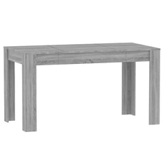 vidaXL Dining Table Grey Sonoma 140x74.5x76 cm Engineered Wood 2