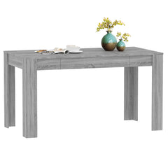 vidaXL Dining Table Grey Sonoma 140x74.5x76 cm Engineered Wood 6