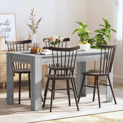 vidaXL Dining Table Grey Sonoma 140x74.5x76 cm Engineered Wood 1