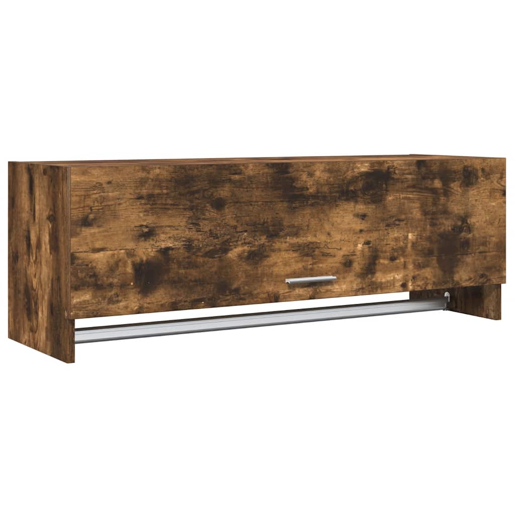 815213 vidaXL Wardrobe Smoked Oak 100x32,5x35 cm Engineered Wood 2