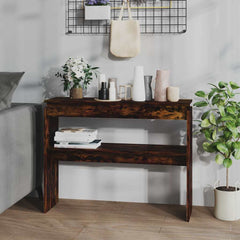 815219 vidaXL Console Table Smoked Oak 102x30x80 cm Engineered Wood 1