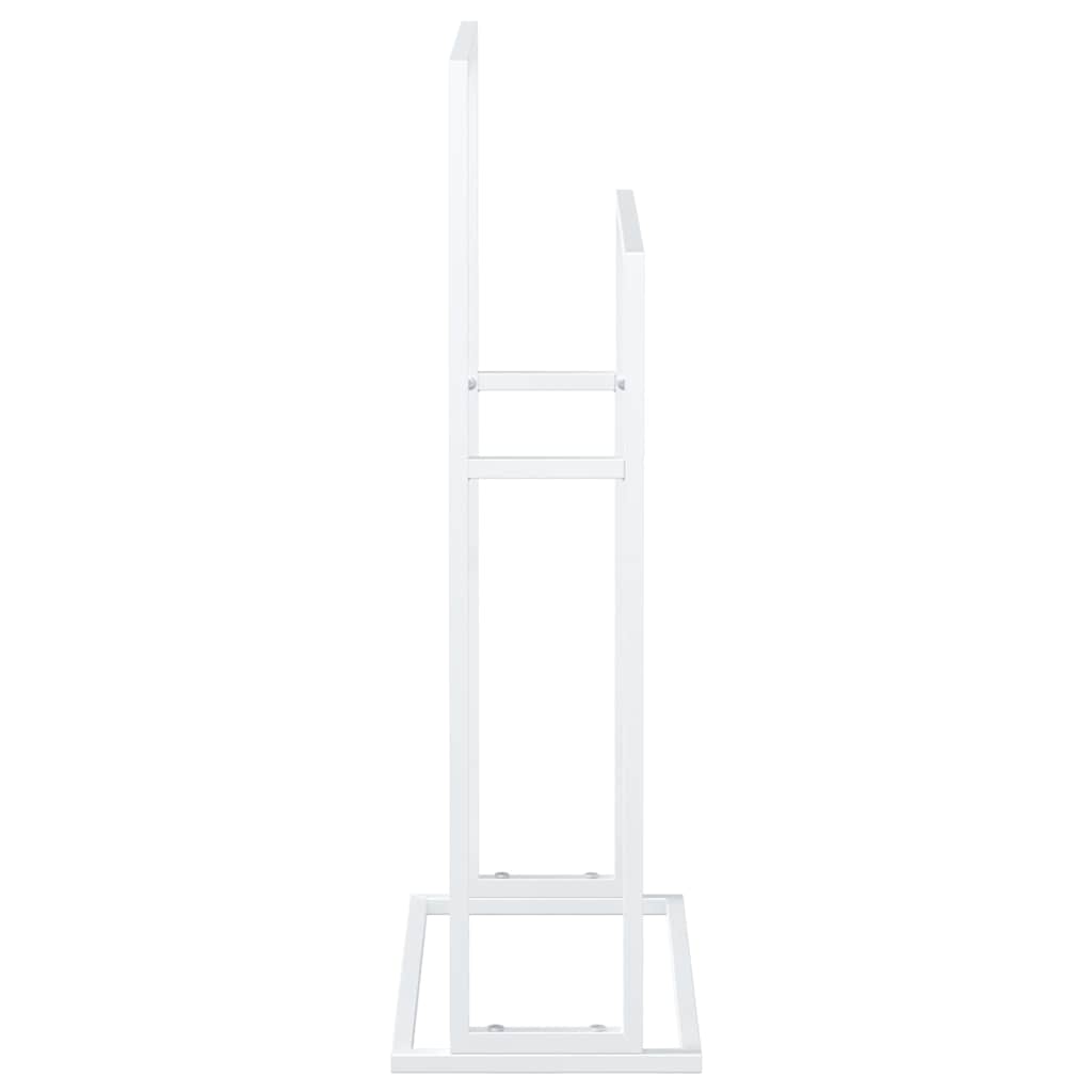 vidaXL Towel Rack | White | Iron | Industrial | Towel Rack | Rectangular 6