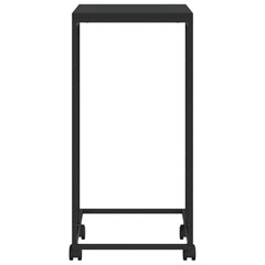 vidaXL Side Table with Wheels Black 40x30x63.5 cm Engineered Wood 5