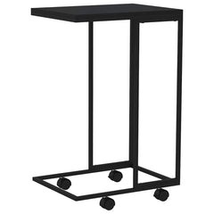 vidaXL Side Table with Wheels Black 40x30x63.5 cm Engineered Wood 6