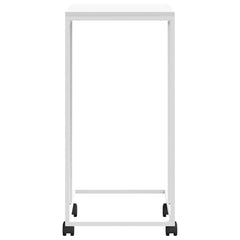 vidaXL Side Table with Wheels White 40x30x63.5 cm Engineered Wood 5