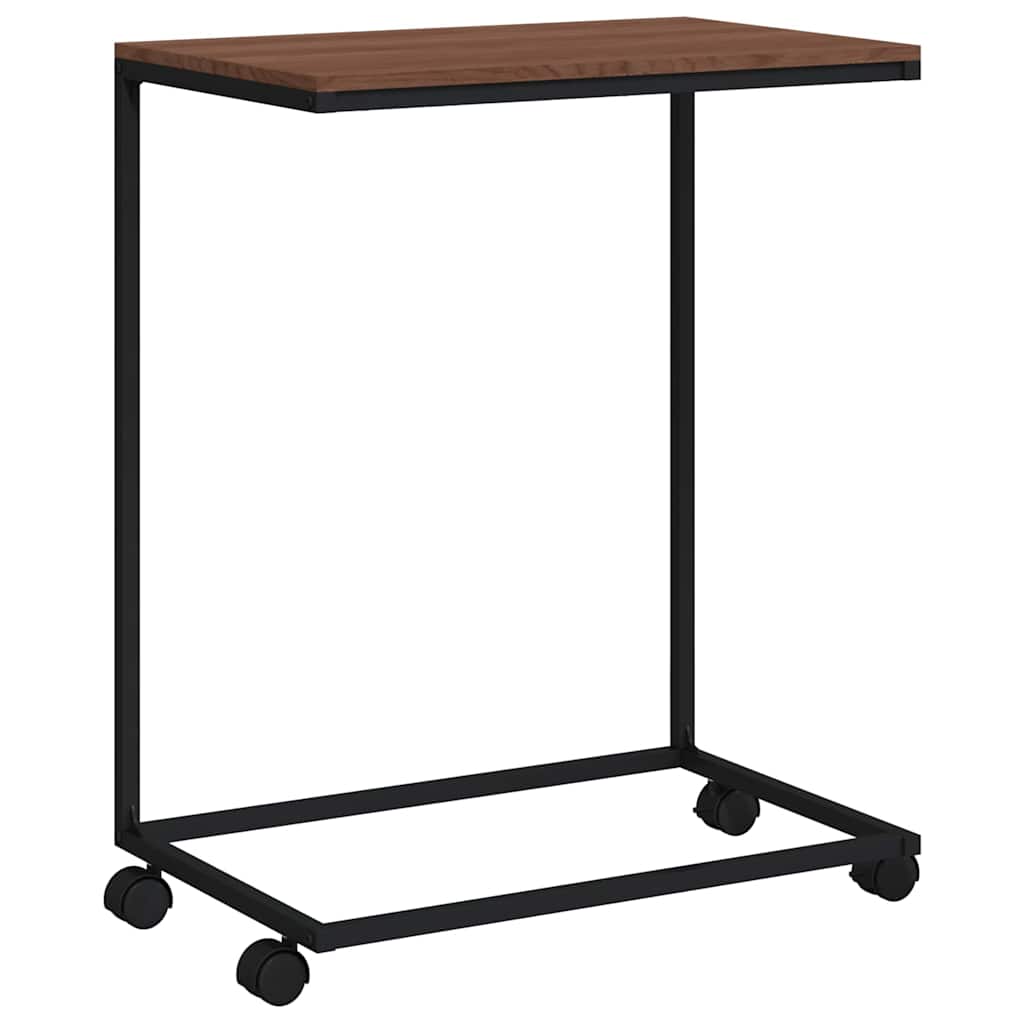 vidaXL Side Table | Black and Brown | Engineered wood and iron 2