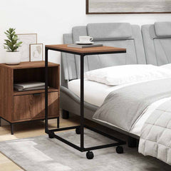 vidaXL Side Table | Black and Brown | Engineered wood and iron 3