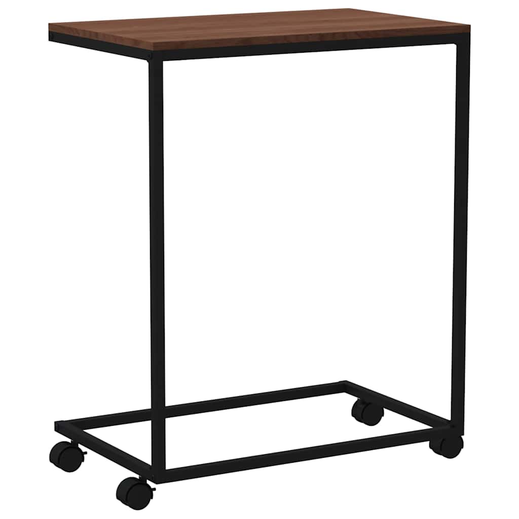 vidaXL Side Table | Black and Brown | Engineered wood and iron 6