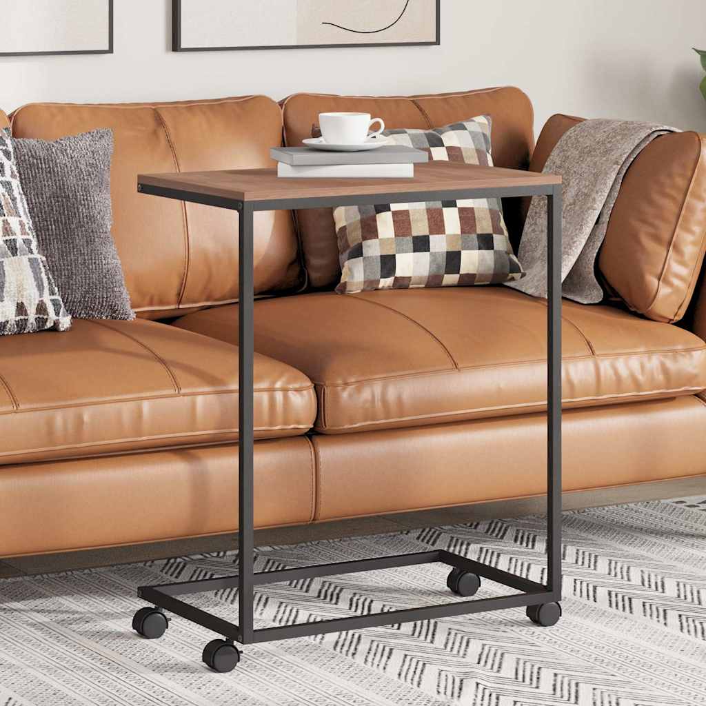 vidaXL Side Table | Black and Brown | Engineered wood and iron 1
