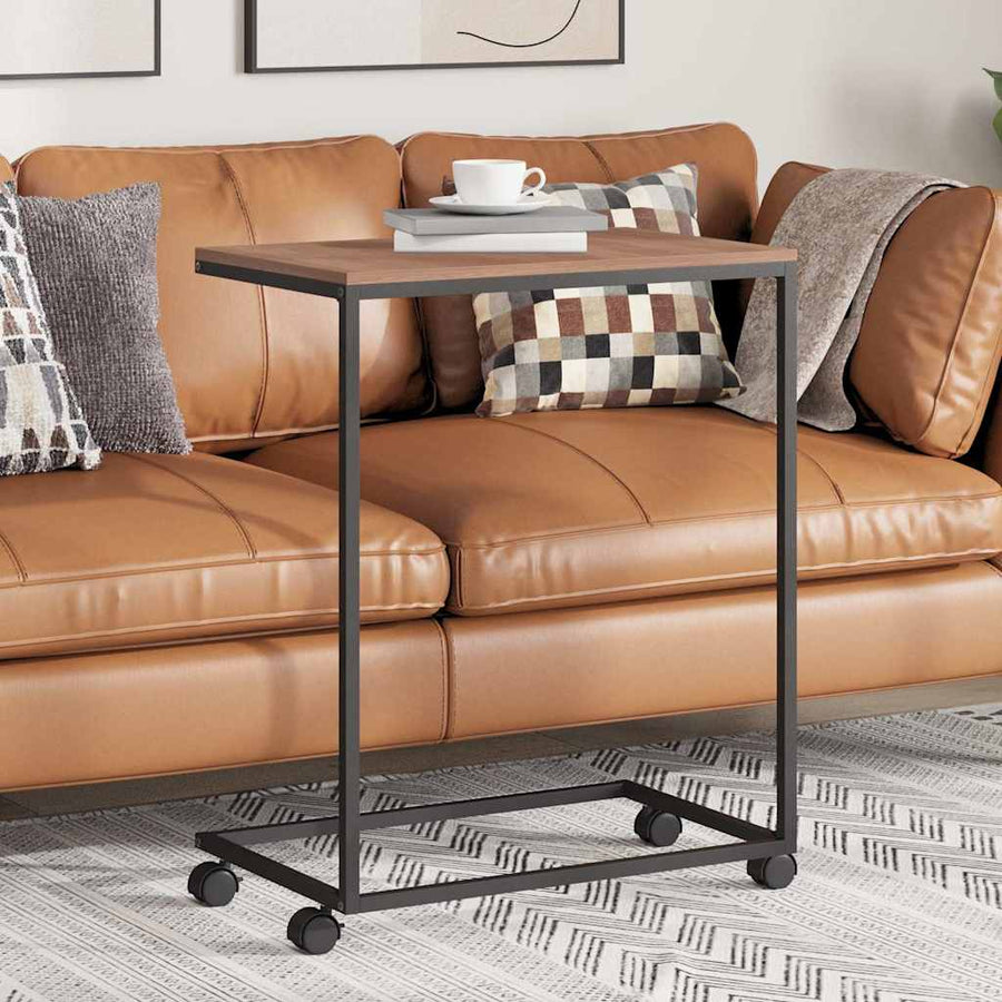 vidaXL Side Table | Black and Brown | Engineered wood and iron 1