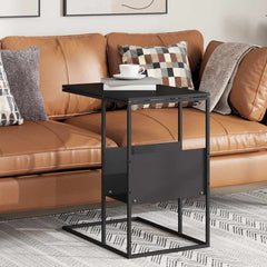 vidaXL Side Table Black 55x36x59.5 cm Engineered Wood 1