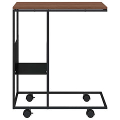 vidaXL Side Table | Black and Brown | Engineered wood and iron | Standard 4