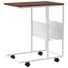 vidaXL Side Table | White | Engineered Wood | Medium | Rollable | Side Table 6