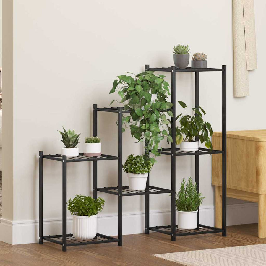 343129 vidaXL Flower Stand 83x25x80 cm Black Iron 1