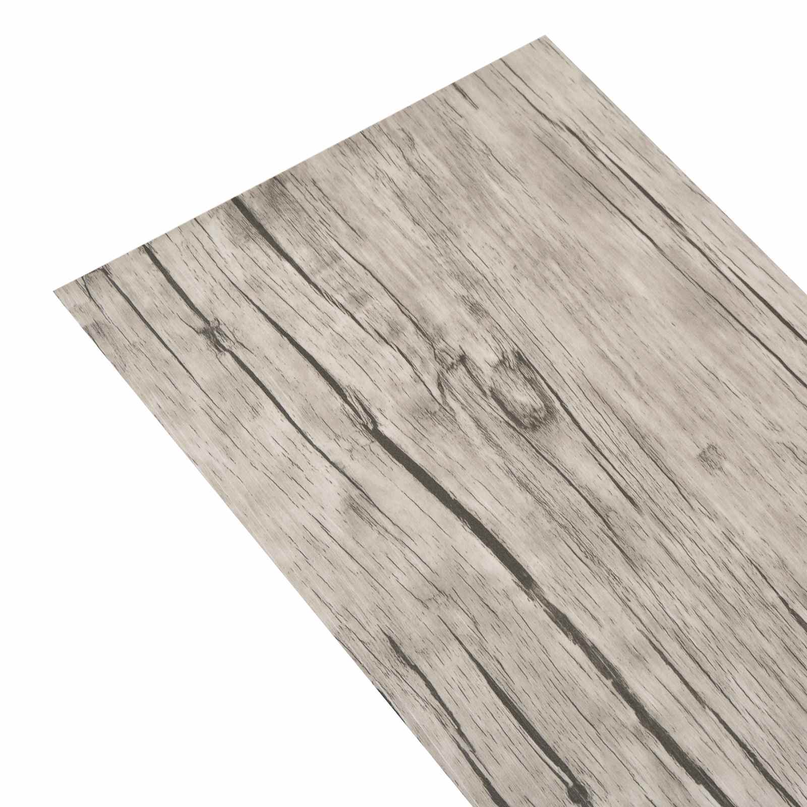 vidaXL Flooring Planks Oak washed 2.51 m² 18 pcs PVC 3