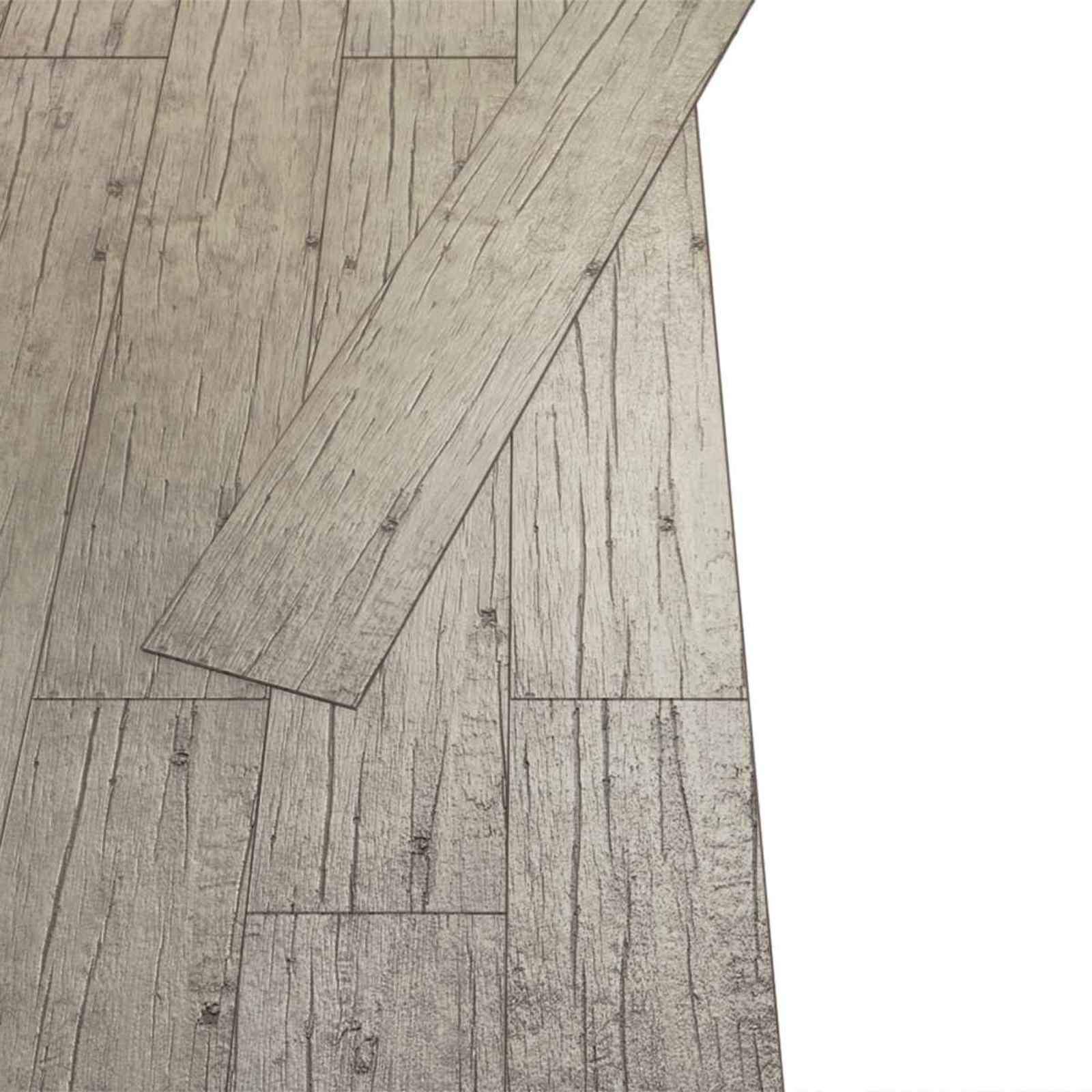 vidaXL Flooring Planks Oak washed 2.51 m² 18 pcs PVC 4