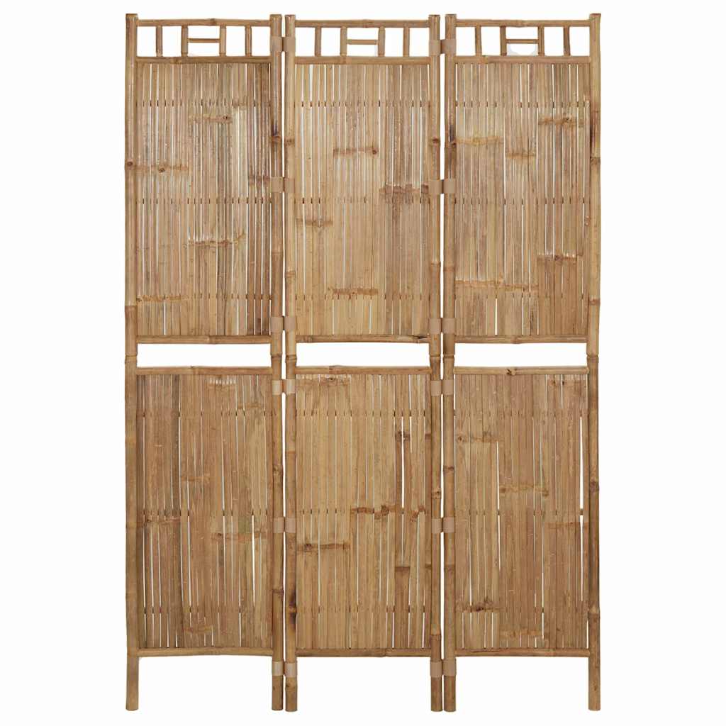 3-Panel Room Divider Bamboo 120 x 180 cm
