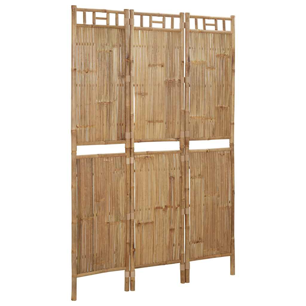 3-Panel Room Divider Bamboo 120 x 180 cm