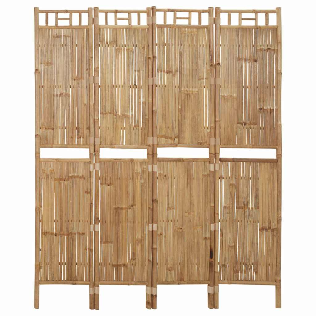3-Panel Room Divider Bamboo 160 x 180 cm