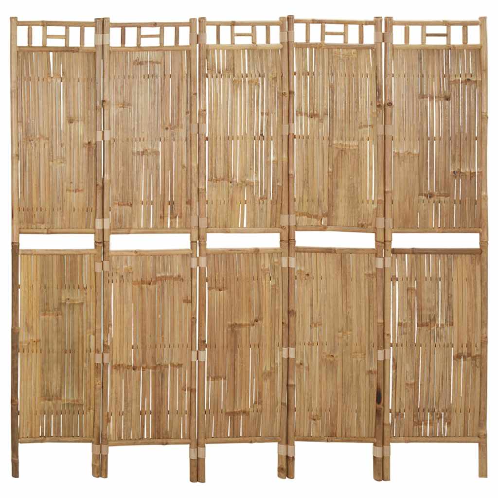 3-Panel Room Divider Bamboo 200 x 180 cm