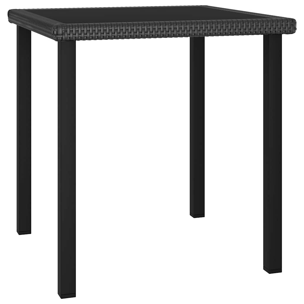 vidaXL 3 Piece Outdoor Dining Set Poly Rattan Black 3