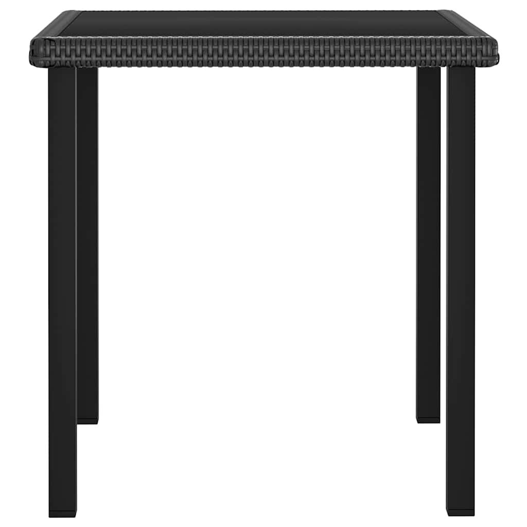 vidaXL 3 Piece Outdoor Dining Set Poly Rattan Black 4