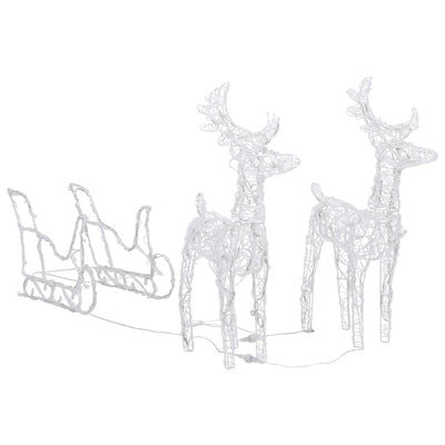 Reindeers & Sleigh Christmas Decoration 240 LEDs Acrylic