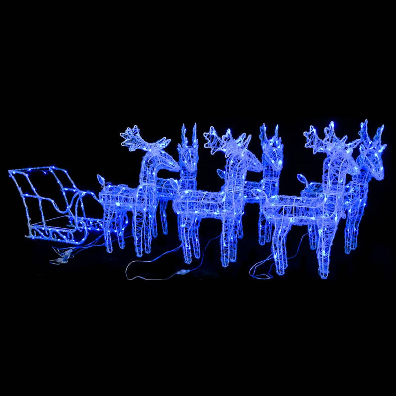 Reindeers & Sleigh Christmas Decoration 320 LEDs Acrylic