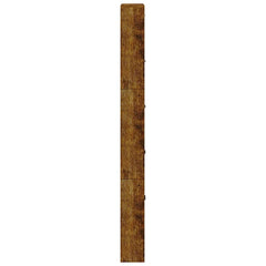vidaXL Shoe Cabinet Smoked Oak 59x17x169 cm Engineered Wood 5