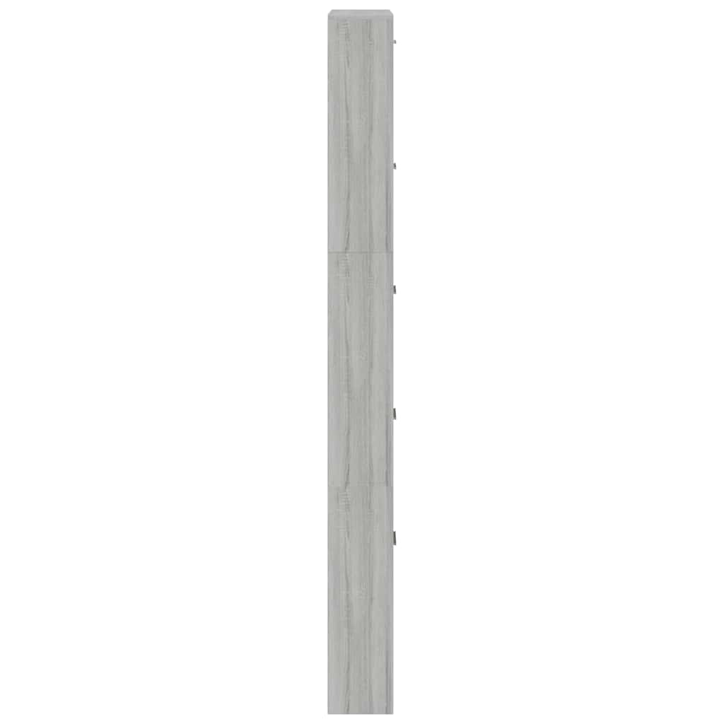 vidaXL Shoe Cabinet Grey Sonoma 59x17x169 cm Engineered Wood 5