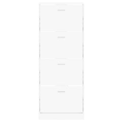 vidaXL Shoe Cabinet White 59x17x150 cm Engineered Wood 4