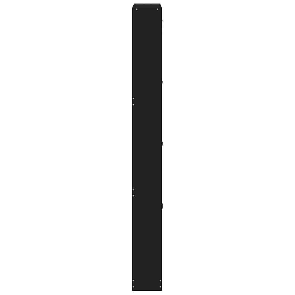 vidaXL Shoe Cabinet Black 59x17x150 cm Engineered Wood 5