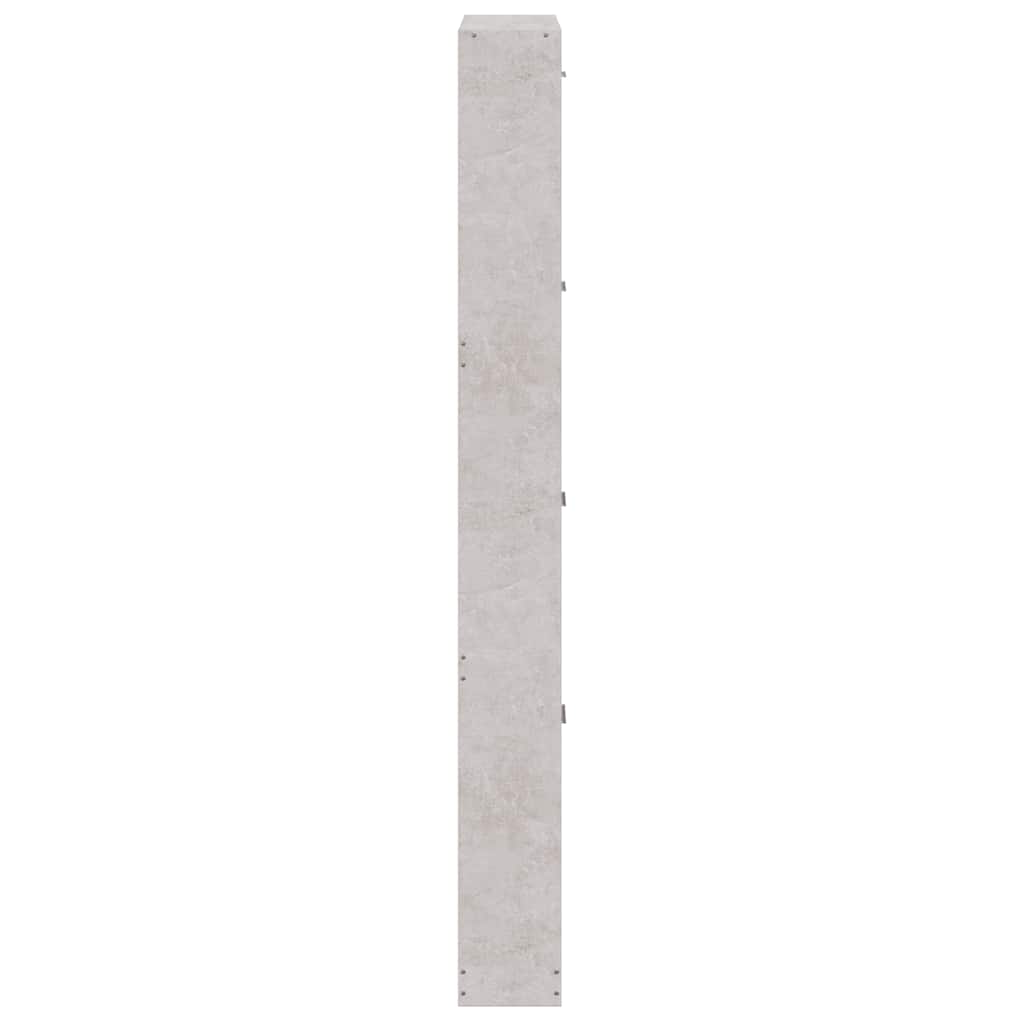 vidaXL Shoe Cabinet Concrete Grey 59x17x150 cm Engineered Wood 5