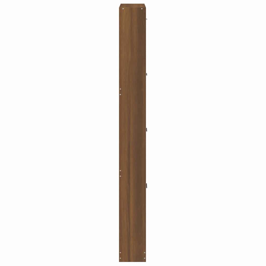 vidaXL Shoe Cabinet Brown Oak 59x17x150 cm Engineered Wood 5