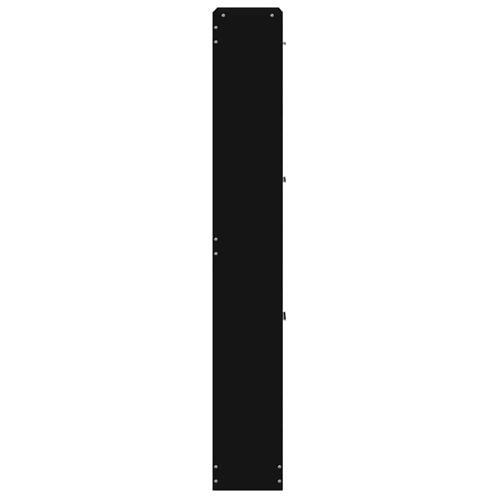 vidaXL Shoe Cabinet Black 59x17x108 cm Engineered Wood 5