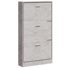 vidaXL Shoe Cabinet Concrete Grey 59x17x108 cm Engineered Wood 2