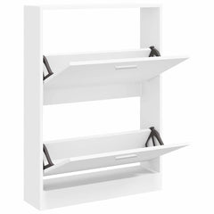 vidaXL Shoe Cabinet White 59x17x81 cm Engineered Wood 3